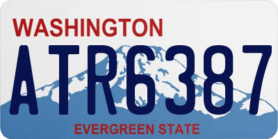 WA license plate ATR6387