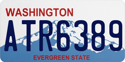 WA license plate ATR6389