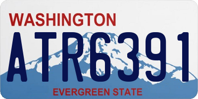 WA license plate ATR6391