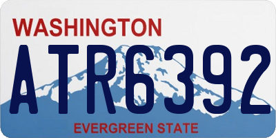 WA license plate ATR6392