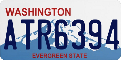 WA license plate ATR6394