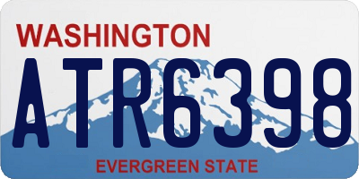 WA license plate ATR6398