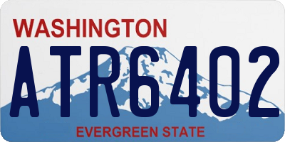 WA license plate ATR6402