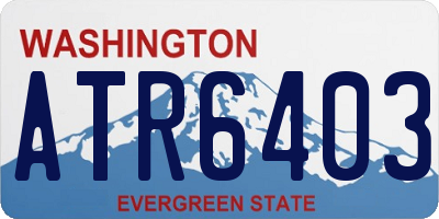 WA license plate ATR6403