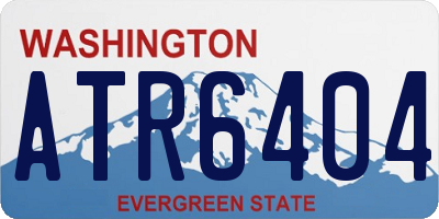 WA license plate ATR6404