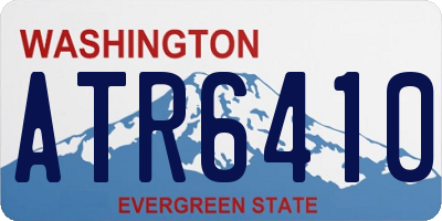 WA license plate ATR6410