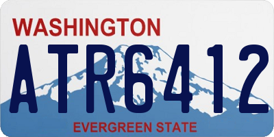 WA license plate ATR6412