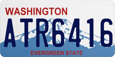 WA license plate ATR6416