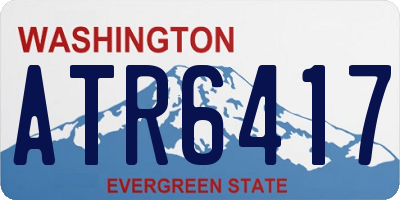 WA license plate ATR6417