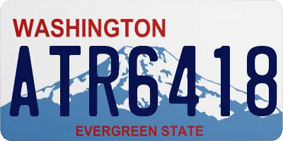 WA license plate ATR6418