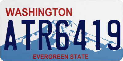 WA license plate ATR6419