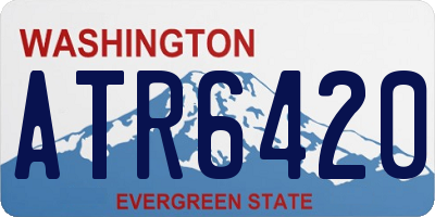 WA license plate ATR6420