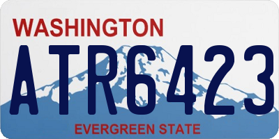 WA license plate ATR6423