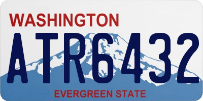 WA license plate ATR6432