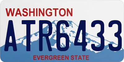 WA license plate ATR6433