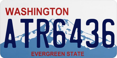 WA license plate ATR6436
