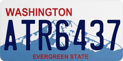 WA license plate ATR6437