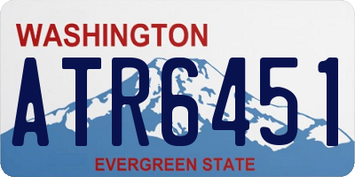 WA license plate ATR6451