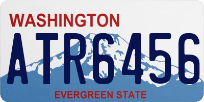 WA license plate ATR6456