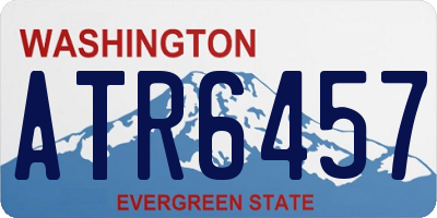 WA license plate ATR6457