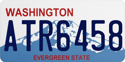 WA license plate ATR6458