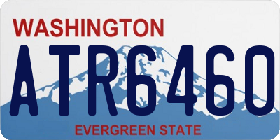 WA license plate ATR6460