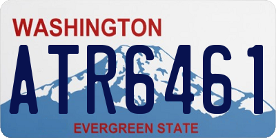 WA license plate ATR6461