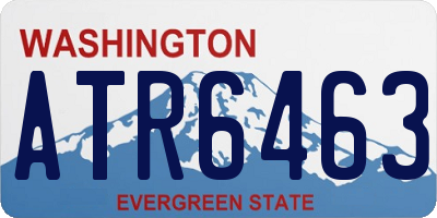 WA license plate ATR6463