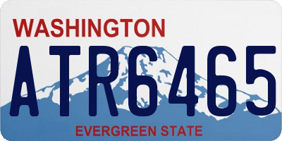 WA license plate ATR6465