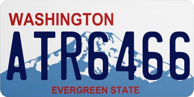 WA license plate ATR6466
