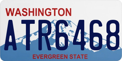 WA license plate ATR6468