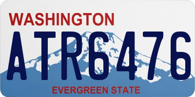 WA license plate ATR6476