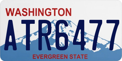 WA license plate ATR6477