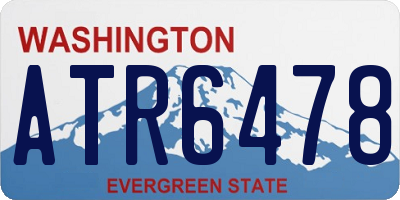 WA license plate ATR6478