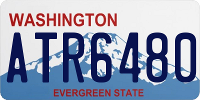 WA license plate ATR6480
