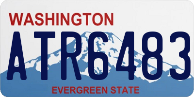 WA license plate ATR6483