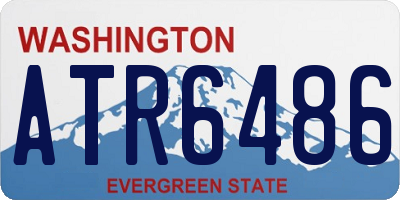WA license plate ATR6486