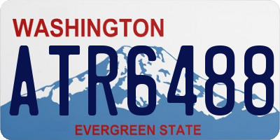 WA license plate ATR6488