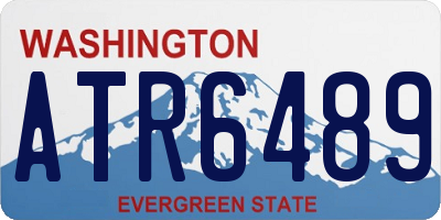 WA license plate ATR6489