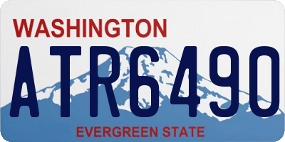 WA license plate ATR6490