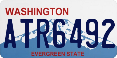 WA license plate ATR6492