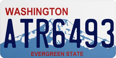 WA license plate ATR6493