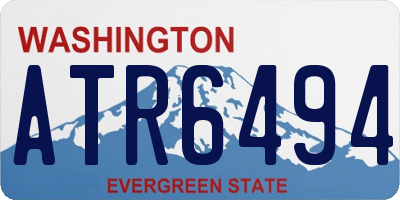 WA license plate ATR6494