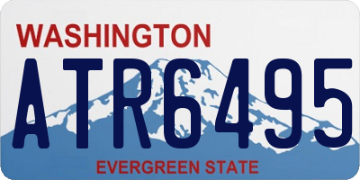 WA license plate ATR6495