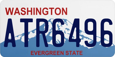 WA license plate ATR6496