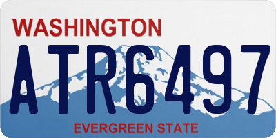 WA license plate ATR6497
