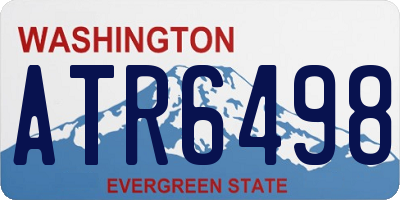 WA license plate ATR6498