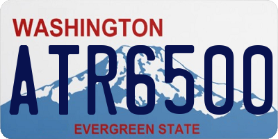 WA license plate ATR6500