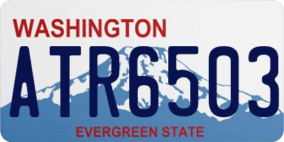 WA license plate ATR6503