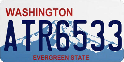 WA license plate ATR6533